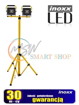 Naświetlacz przenośny led 50w x2 + statyw teleskopowy 160cm