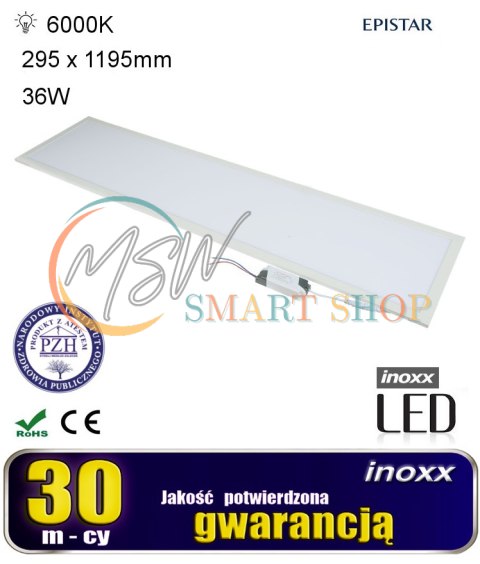 Panel led 120x30 36w lampa sufitowa slim kaseton 6000k zimny