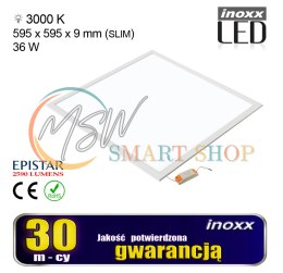 Panel led 60x60 36w lampa sufitowa kaseton 3000k ciepły