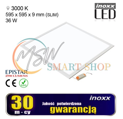 Panel led 60x60 36w lampa sufitowa kaseton 3000k ciepły