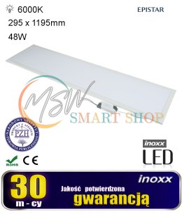 Panel led sufitowy 120x30 48w lampa slim kaseton 6000k zimny