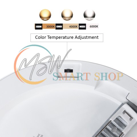 Panel plafon LED 7in1 podtynkowy natynkowy ultra slim 30W 3 kolory (WW, NW, CW) Led4U LD142 mikrofala wbudowany zasilacz