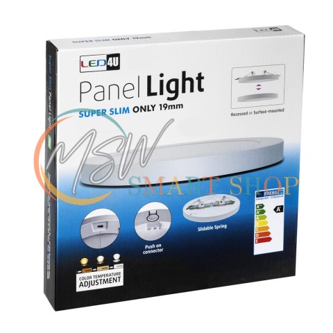 Panel plafon LED 7in1 podtynkowy natynkowy ultra slim 30W 3 kolory (WW, NW, CW) Led4U LD142 mikrofala wbudowany zasilacz