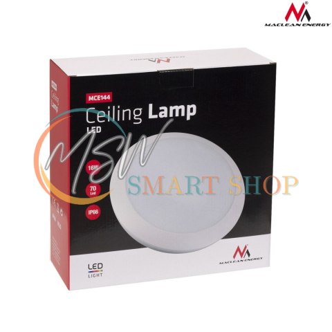 Plafon LED Maclean, Lampa sufitowa, Ściana zewnętrzna, IP66, 16W, MCE144