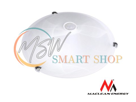 Plafon z czujnikiem ruchu Maclean, sufitowy, z czujnikiem PIR, max. 2x40W, E27, MCE22