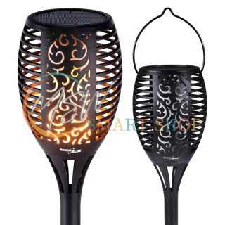 Pochodnia solarna GreenBlue, lampa ogrodowa LED, realistyczny efekt żywego ognia, IP65, GB156