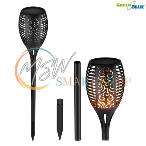Pochodnia solarna GreenBlue, lampa ogrodowa LED, realistyczny efekt żywego ognia, IP65, GB156 Pochodnia solarna GreenBlue, lampa ogrodowa LED, realistyczny efekt żywego ognia, IP65, GB156
