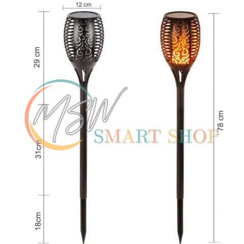 Pochodnia solarna GreenBlue, lampa ogrodowa LED, realistyczny efekt żywego ognia, IP65, GB156 Pochodnia solarna GreenBlue, lampa ogrodowa LED, realistyczny efekt żywego ognia, IP65, GB156