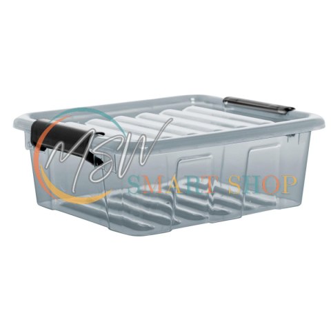 Pojemnik z pokrywą Plast Team Home Box 1,6L transparentny szary Pojemnik z pokrywą Plast Team Home Box 1,6L transparentny szary