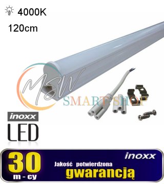 Świetlówka led liniowa t5 120cm 18w neutralna 4000k lampa natynkowa zintegrowana z oprawą