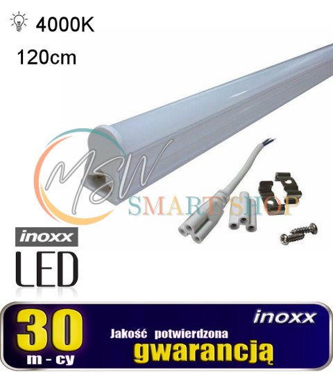 Świetlówka led liniowa t5 120cm 18w neutralna 4000k lampa natynkowa zintegrowana z oprawą Świetlówka led liniowa t5 120cm 18w neutralna 4000k lampa natynkowa zintegrowana z oprawą