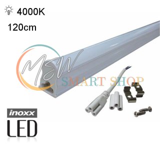 Świetlówka led liniowa t5 120cm 18w neutralna 4000k lampa natynkowa zintegrowana z oprawą
