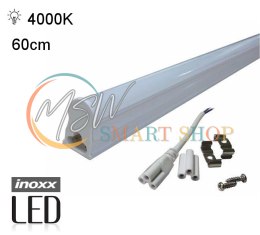 Świetlówka led liniowa t5 60cm 8w neutralna 4000k lampa natynkowa zintegrowana z oprawą
