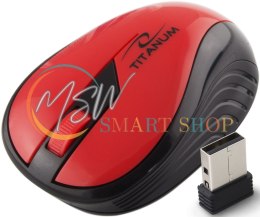 TM114R Titanum mysz bezprz. 2.4ghz 3d opt. usb rainbow czerwona