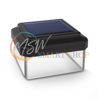 Lampa solarna LED na słupek GreenBlue, 80x80mm, daszek kopertowy, GB127