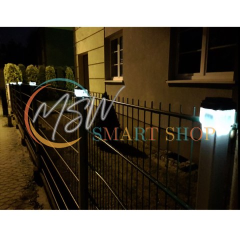 Lampa solarna LED na słupek GreenBlue, 80x80mm, daszek kopertowy, GB127