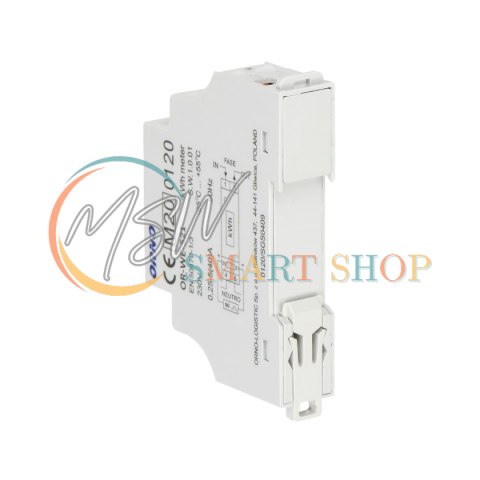1-fazowy licznik energii elektrycznej, 40A, MID, wyjście impulsowe, podświetlenie, 1 moduł, DIN TH-35mm