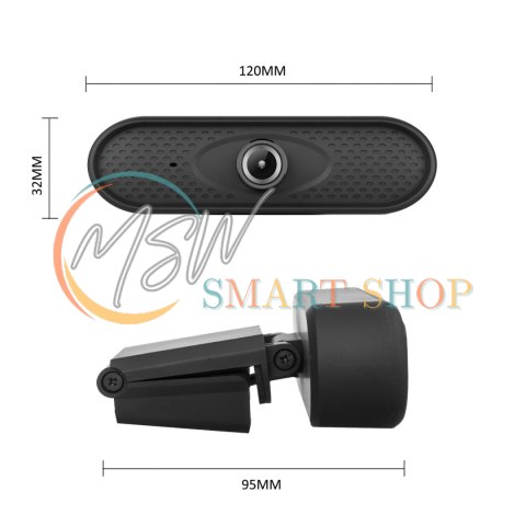 Kamera internetowa USB Nano RS, HD 1080P (1920x1080) z wbudowanym mikrofonem, długość przewodu 1.7m, 30fps, RS680