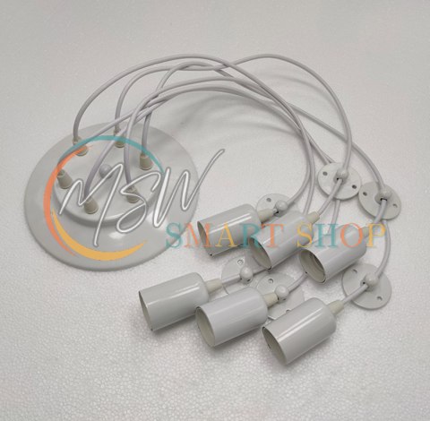 ZD74B Lampa sufitowa 6 ramion biała
