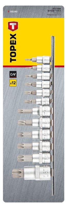 Bity Torx na nasadce 1/4, 3/8, 1/2