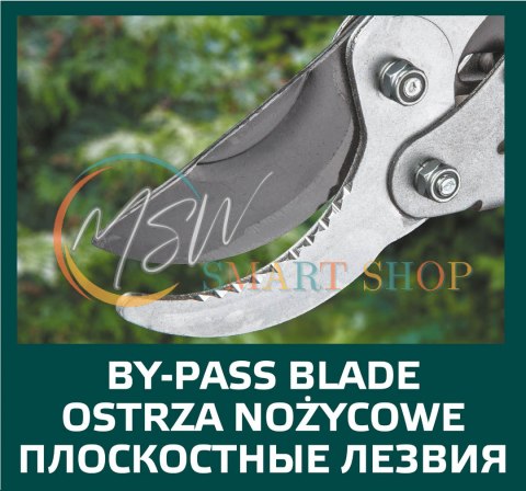 Sekator do gałęzi teleskopowy 670 mm, średnica cięcia 45 mm, uchwyty aluminiowe