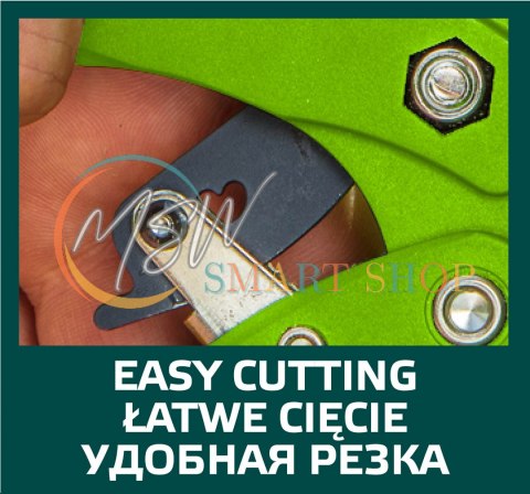 Sekator ogrodowy kowadełkowy z grzechotką, średnica cięcia 20 mm