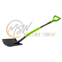 Szpadel prosty, metalowy trzonek, plastikowy uchwyt