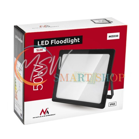 Naświetlacz LED Maclean, Slim 50W, Neutral White (4000K), IP65, PREMIUM, MCE550 NW Naświetlacz LED Maclean, Slim 50W, Neutral White (4000K), IP65, PREMIUM, MCE550 NW