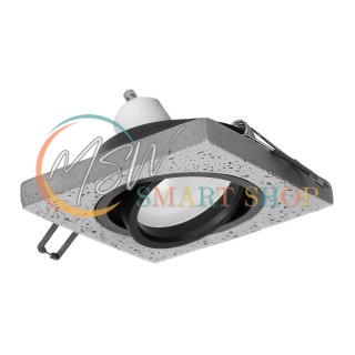 HALISI SM ramka dekoracyjna oprawy punktowej, MR16/GU10 max 50W, kwadrat, ruchoma, czarna