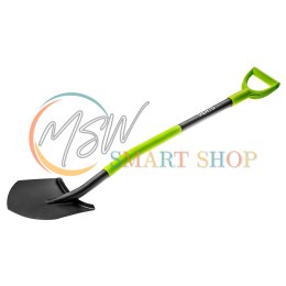 Szpadel ostry, metalowy trzonek, plastikowy uchwyt