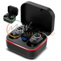 Douszne słuchawki TWS BT 5.1 Audiocore z bazą do ładowania 300mAh, słuchawki 30mAh, czarne AC580