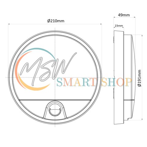 Lampa LED z sensorem ruchu MCE291 GR szara Lampa LED z sensorem ruchu MCE291 GR szara