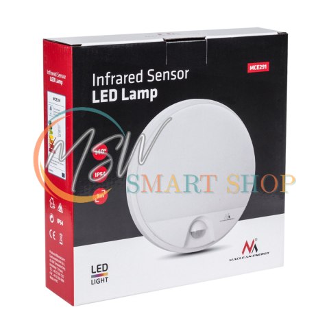 Lampa LED z sensorem ruchu MCE291 GR szara Lampa LED z sensorem ruchu MCE291 GR szara