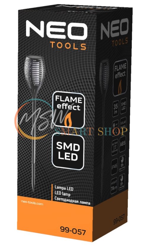 Lampa ogrodowa solarna płomień SMD wbijana Lampa ogrodowa solarna płomień SMD wbijana