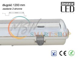 Oprawa hermetyczna przemysłowa ip65 led 1x120cm t8 g13 dwustronnie zasilana