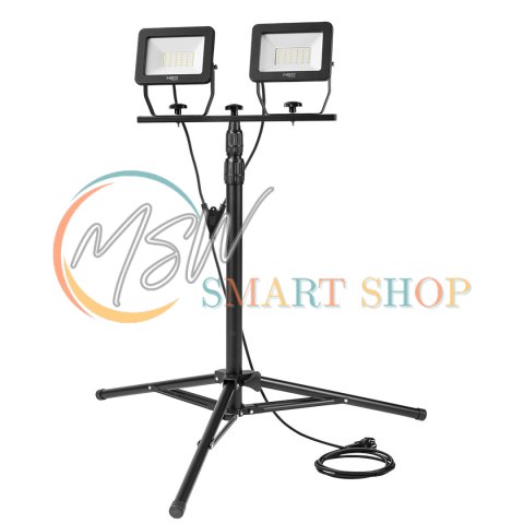 Reflektor podwójny 2x50W SMD LED 8500lm 230V na statywie 1.8m