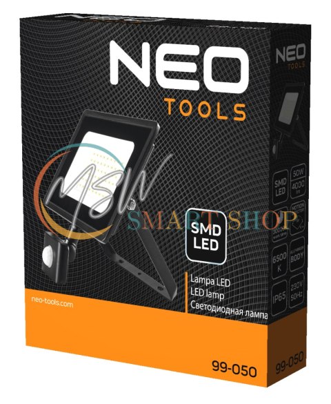 Reflektor z czujnikiem ruchu SMD 50W 4000 lm 230V Reflektor z czujnikiem ruchu SMD 50W 4000 lm 230V