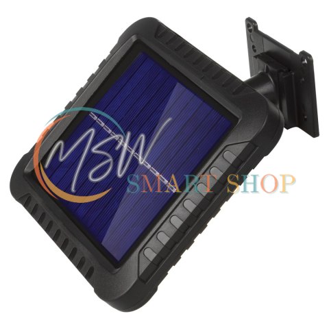 Solarny naświetlacz LED z czujnikiem ruchu Maclean, IP44, 5W, 400lm, 6000K, akumulator litowy 1300 mAh, 5,5V DC MCE438