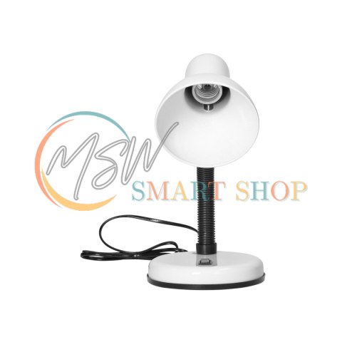 FUPI, lampa biurkowa, 40W, E27, stal + tworzywo, biała FUPI, lampa biurkowa, 40W, E27, stal + tworzywo, biała