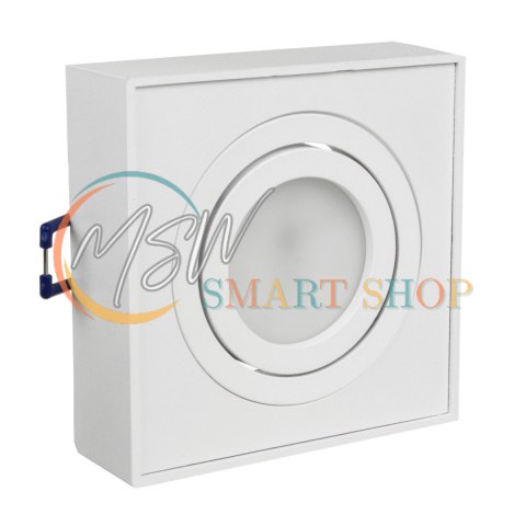 Lampa, oczko, oprawa sufitowa Maclean, dla źródeł światła MR16/GU10, kolor biały, 94x94x32mm, kwadratowa, alu, MCE464 W Lampa, oczko, oprawa sufitowa Maclean, dla źródeł światła MR16/GU10, kolor biały, 94x94x32mm, kwadratowa, alu, MCE464 W