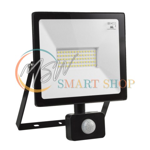 Naświetlacz LED z czujnikiem ruchu Maclean, slim 50W, 4000lm, barwa zimna biała (6000K), IP44, MCE650 CW PIR Naświetlacz LED z czujnikiem ruchu Maclean, slim 50W, 4000lm, barwa zimna biała (6000K), IP44, MCE650 CW PIR