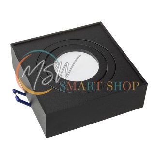Oprawa podtynkowa, tuba LED Maclean, oczko, SPOT, dla MR16/GU10, kolor czarny, 94x94x32mm, kwadratowa, alu, MCE464 B