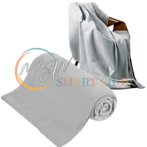 Koc polarowy 130x150 cm TEESA - szary Koc polarowy 130x150 cm TEESA - szary