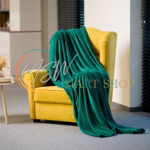 Koc polarowy 150x200 cm TEESA - zielony Koc polarowy 150x200 cm TEESA - zielony