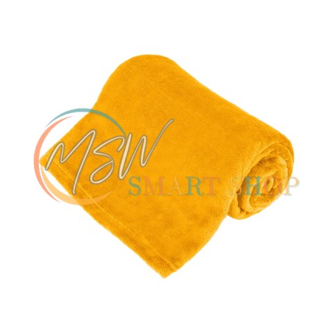 Koc polarowy 150x200 cm TEESA - żółty Koc polarowy 150x200 cm TEESA - żółty