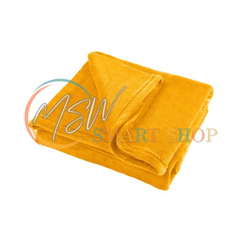 Koc polarowy 150x200 cm TEESA - żółty Koc polarowy 150x200 cm TEESA - żółty