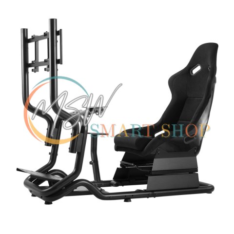 Stojak z fotelem na kierownicę wyścigową NanoRS, max. 130kg, max 50", RS702 Stojak z fotelem na kierownicę wyścigową NanoRS, max. 130kg, max 50", RS702