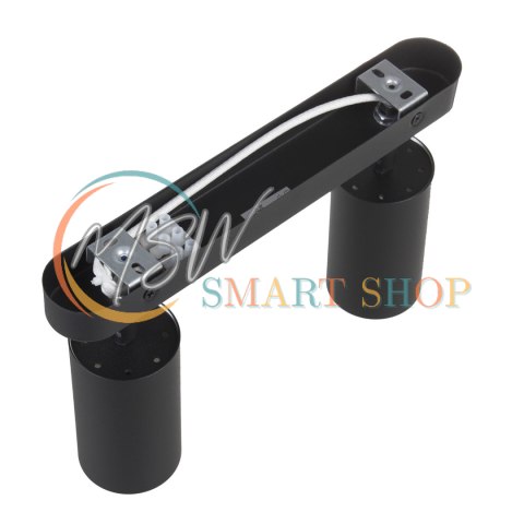 Lampa ścienno-sufitowa Maclean, punktowa, ruchoma, aluminiowa, 2xGU10, 55x100mm, kolor czarny mat, MCE452 B Lampa ścienno-sufitowa Maclean, punktowa, ruchoma, aluminiowa, 2xGU10, 55x100mm, kolor czarny mat, MCE452 B