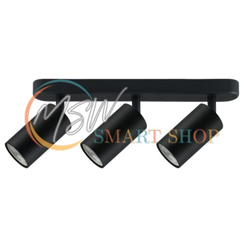Lampa ścienno-sufitowa Maclean, punktowa, ruchoma, aluminiowa, 3xGU10, 55x100mm, kolor czarny mat, MCE453 B Lampa ścienno-sufitowa Maclean, punktowa, ruchoma, aluminiowa, 3xGU10, 55x100mm, kolor czarny mat, MCE453 B