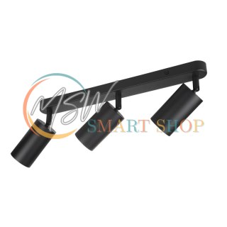 Lampa ścienno-sufitowa Maclean, punktowa, ruchoma, aluminiowa, 3xGU10, 55x100mm, kolor czarny mat, MCE453 B